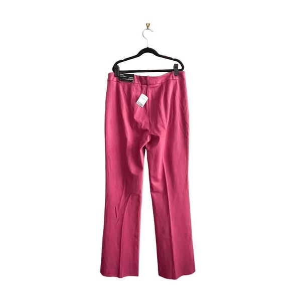 Le Chateau London Slight Flare Dress Pants Hot Pink Rose Women's 6 Stretch NWT - Picture 3 of 11